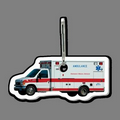 Ambulance Shaped Tag W/ Zipper Clip